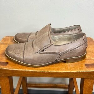 Stacy Adams Tan Leather Mens 9.5 Brown Loafers